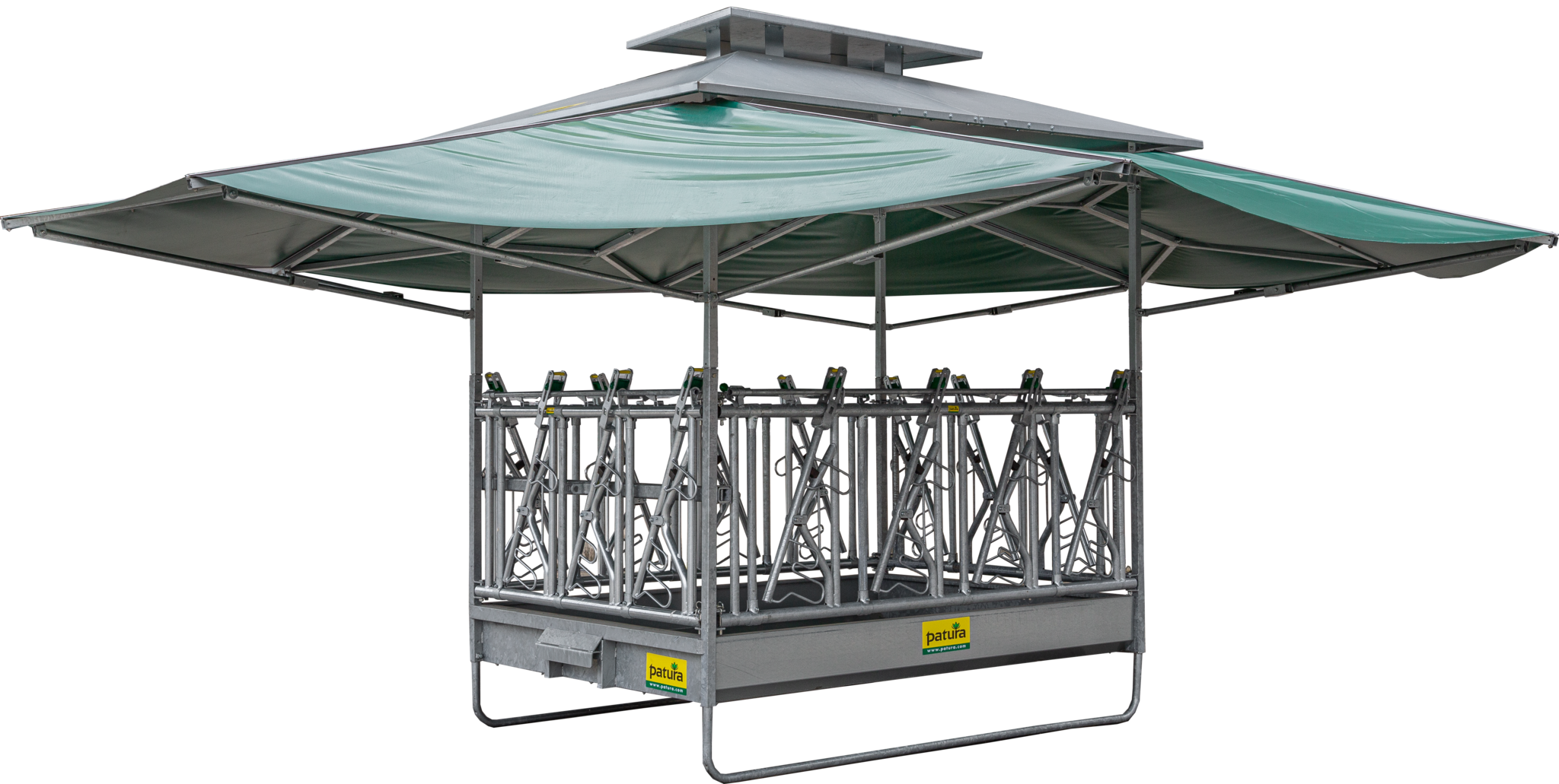 Patura PATURA Klima-Groten balen ruif met zelfsluitend veiligheidsvoerhekken