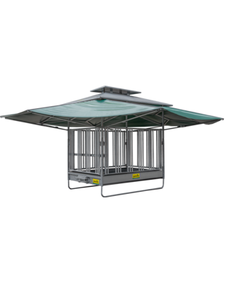 Patura Klima-Grote balen ruif met veiligheidsvoerhek voor paarden