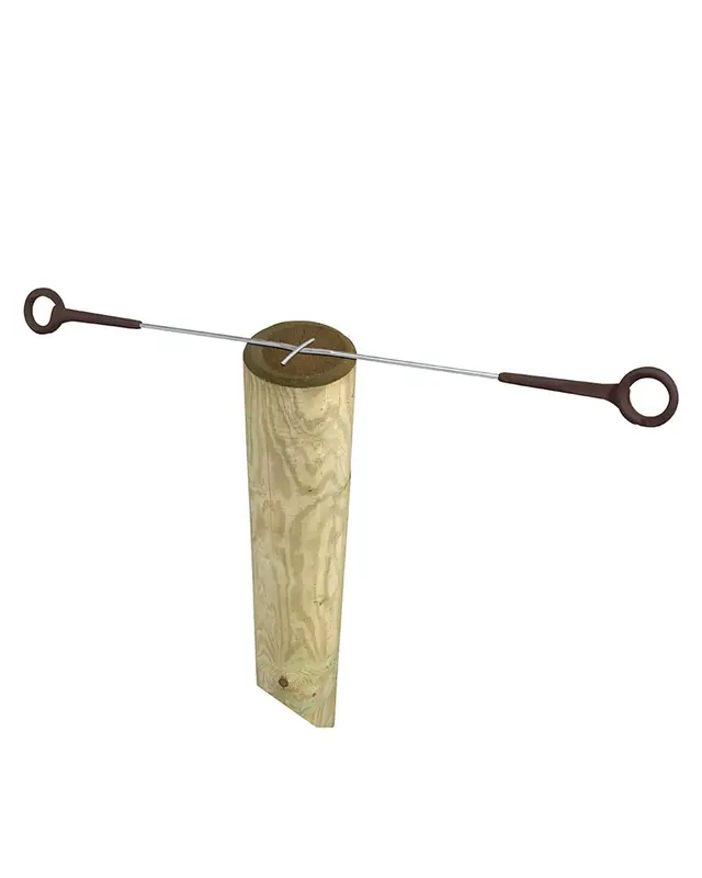 Afstandisolator Ring top hout dubbel 80cm