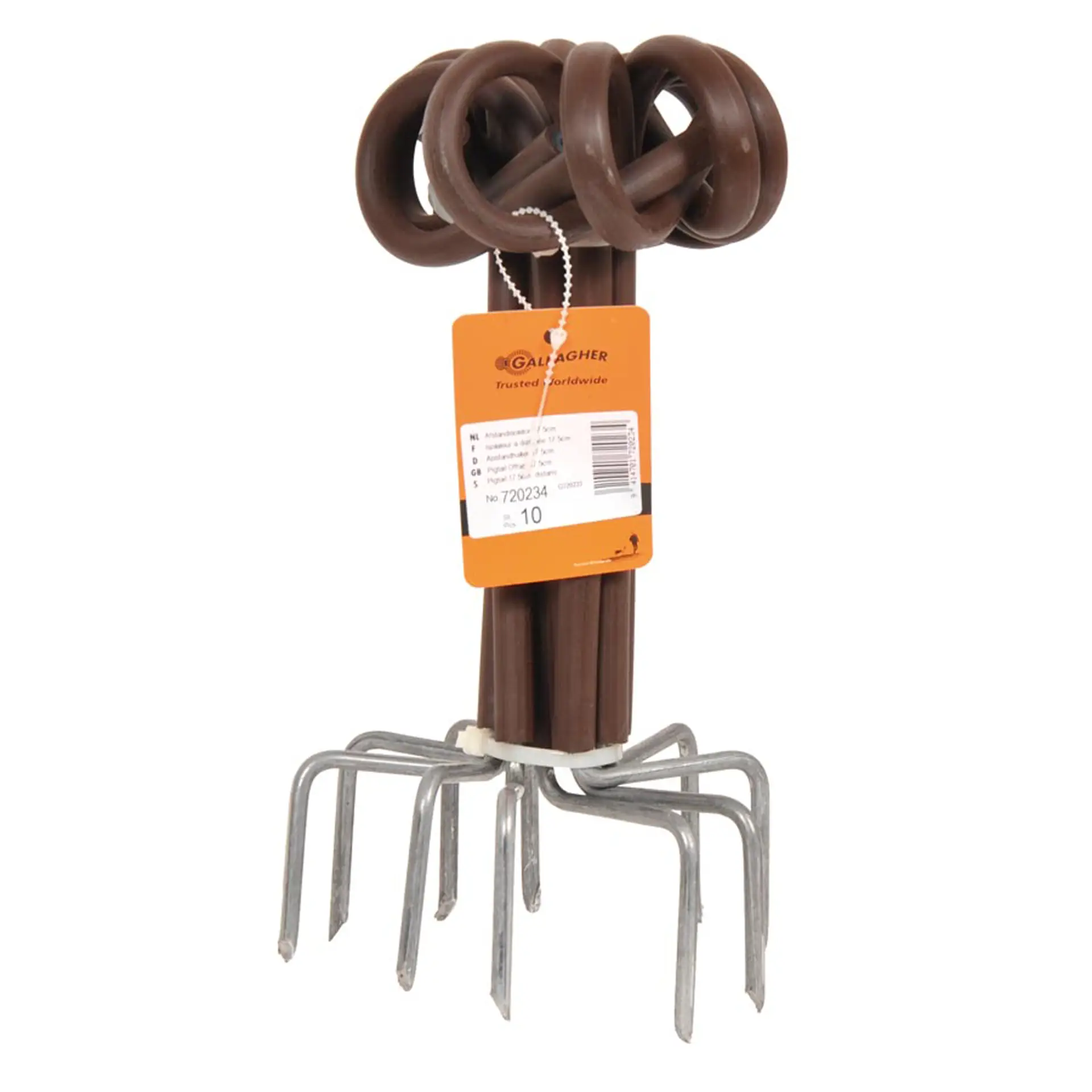 Afstandisolator krulstaart hout 17,5cm