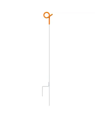 Veerstalen paal met krulisolator