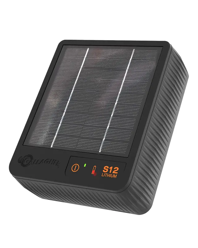 S12li Zonnepaneel schrikdraadapparaat incl. accu (0,12J - Solar) met gratis stander