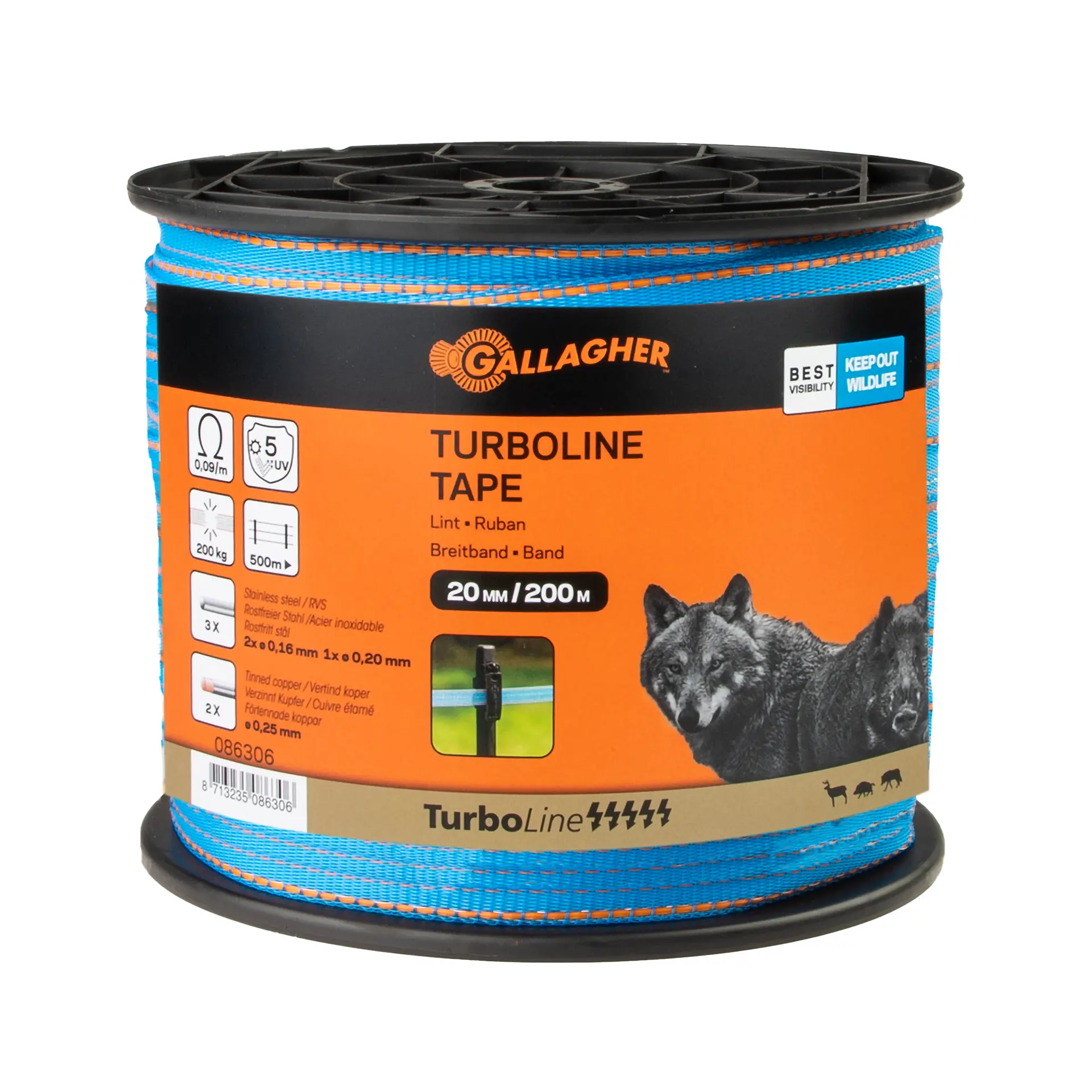 Gallagher TurboLine lint 20mm (blauw, 200 meter)