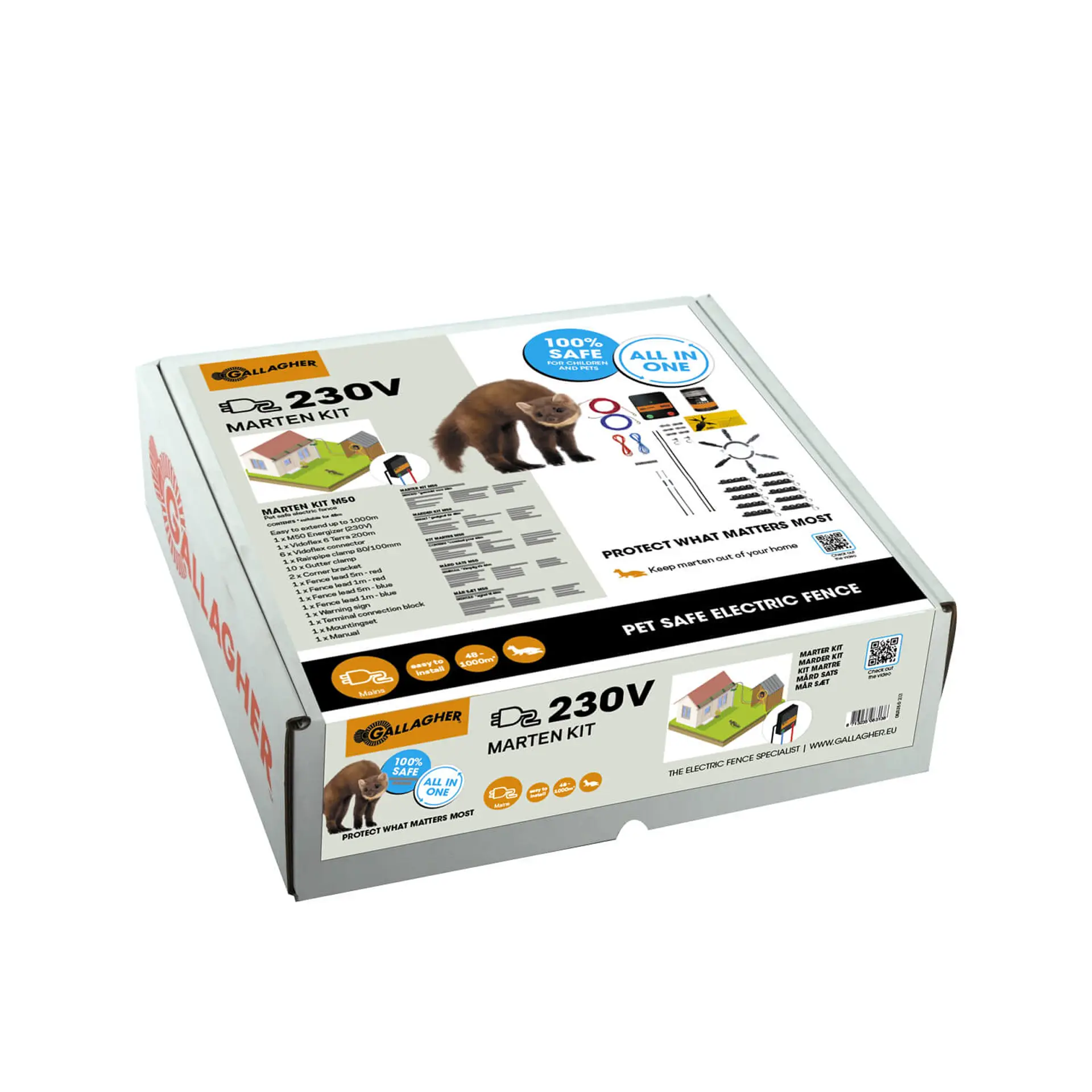 Gallagher Marter kit M50 230V voor dakgoot en regenpijp