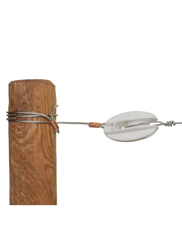 Hoekisolator versterkt incl RVS kabel