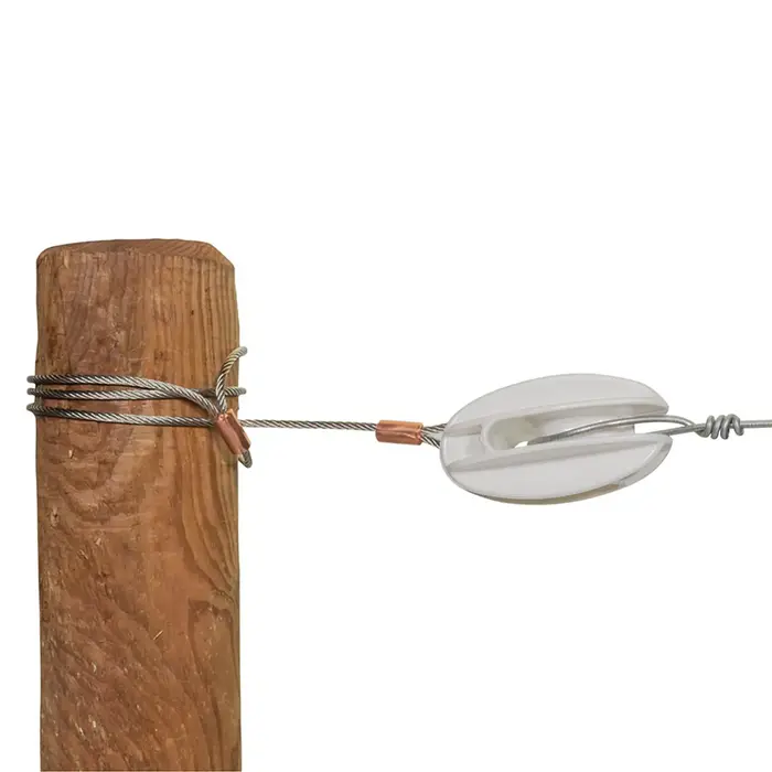 Hoekisolator versterkt incl RVS kabel