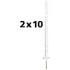 Duopack Vario paal 1,00m Wit (2x10 stuks)