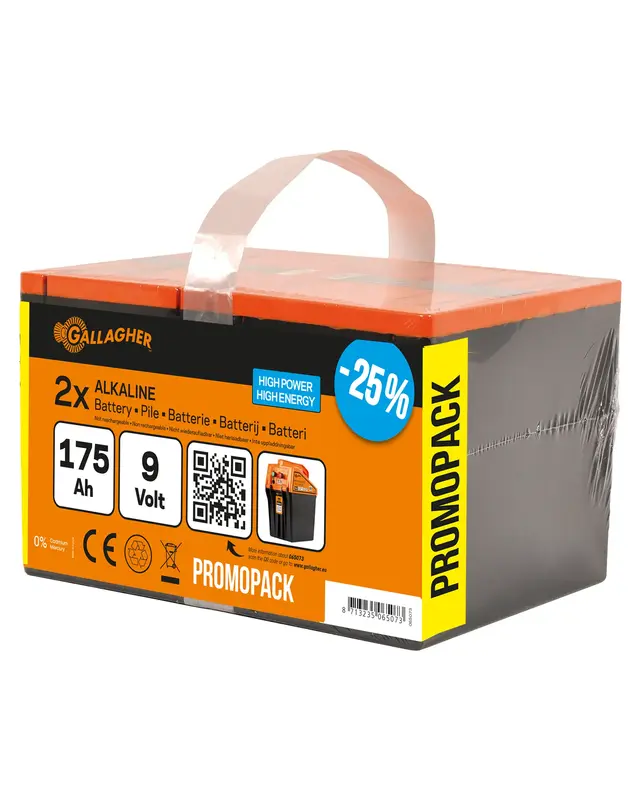 9V Powerpack Alkaline batterij