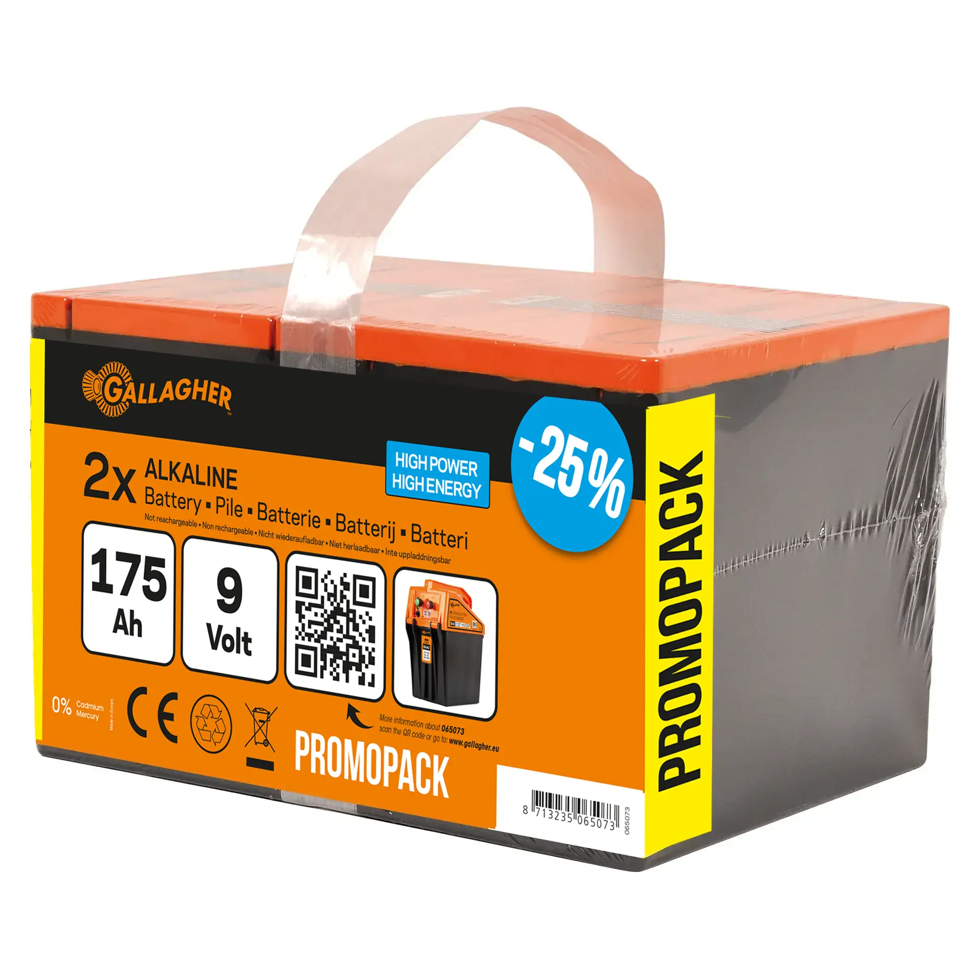 9V Powerpack Alkaline batterij