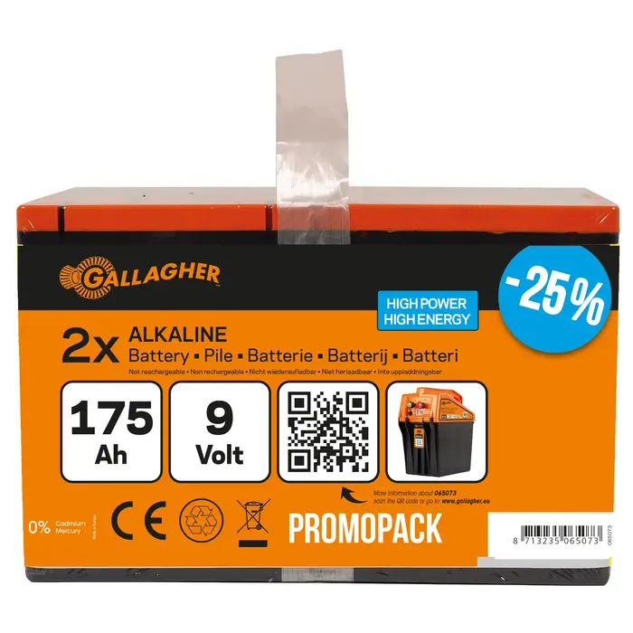 9V Powerpack Alkaline batterij