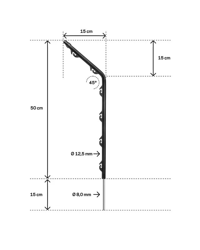 Vijver/schuttingpaaltje gebogen