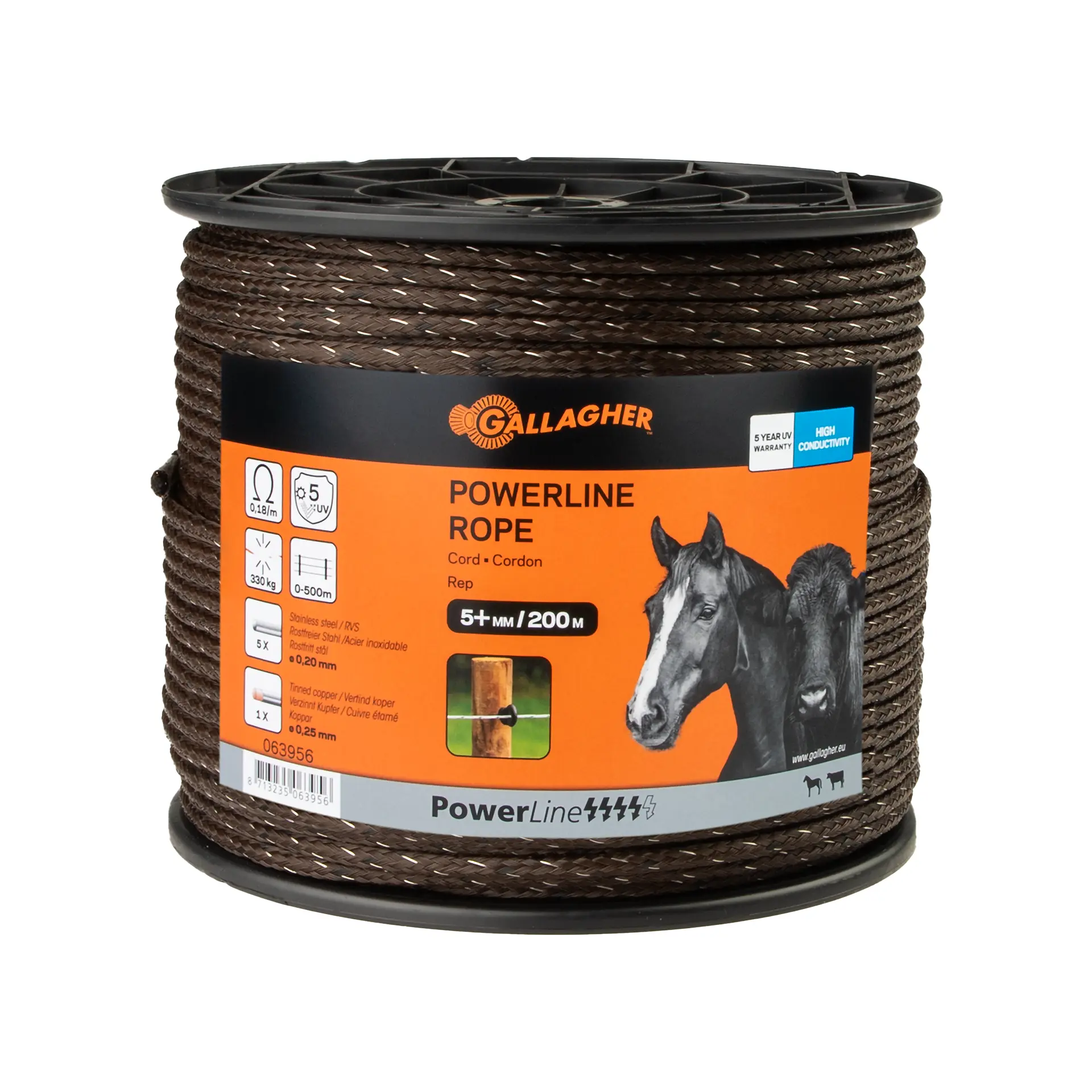 Gallagher PowerLine cord (terra, 200 meter)