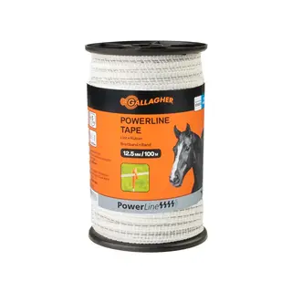 Gallagher PowerLine lint 12,5 mm (wit, 100 meter)