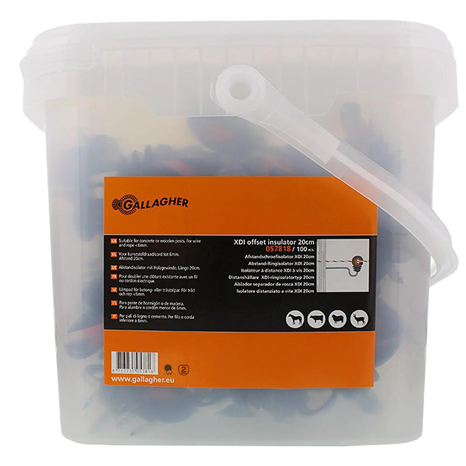 Afstandschroefisolator XDI hout gebogen 18cm