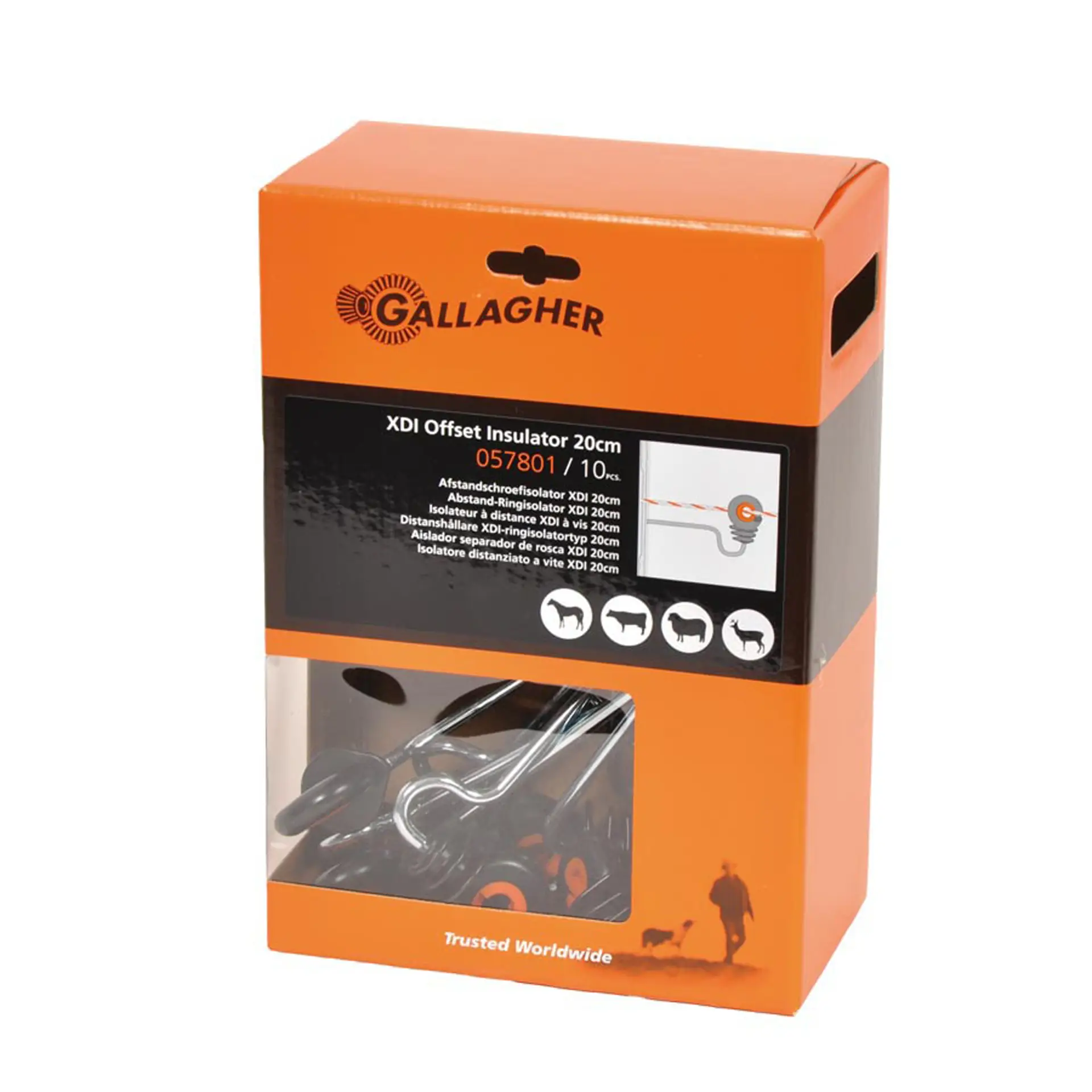 Afstandschroefisolator XDI hout gebogen 18cm