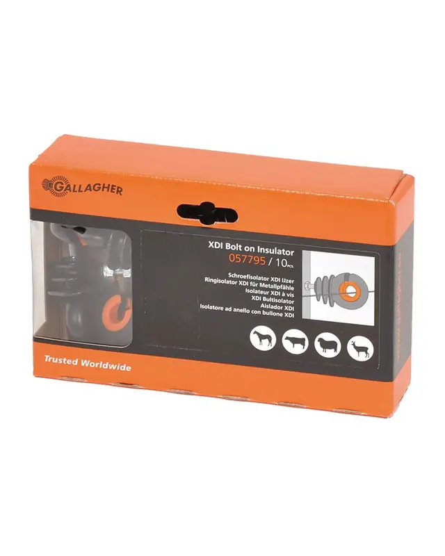 XDI schroef-ringisolator metaal M6x25mm