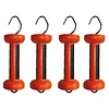 Softgrip poortgreep, oranje - cord/draad (4 stuks)
