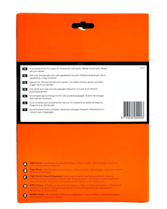 Stroomgeleidend doorrijhek