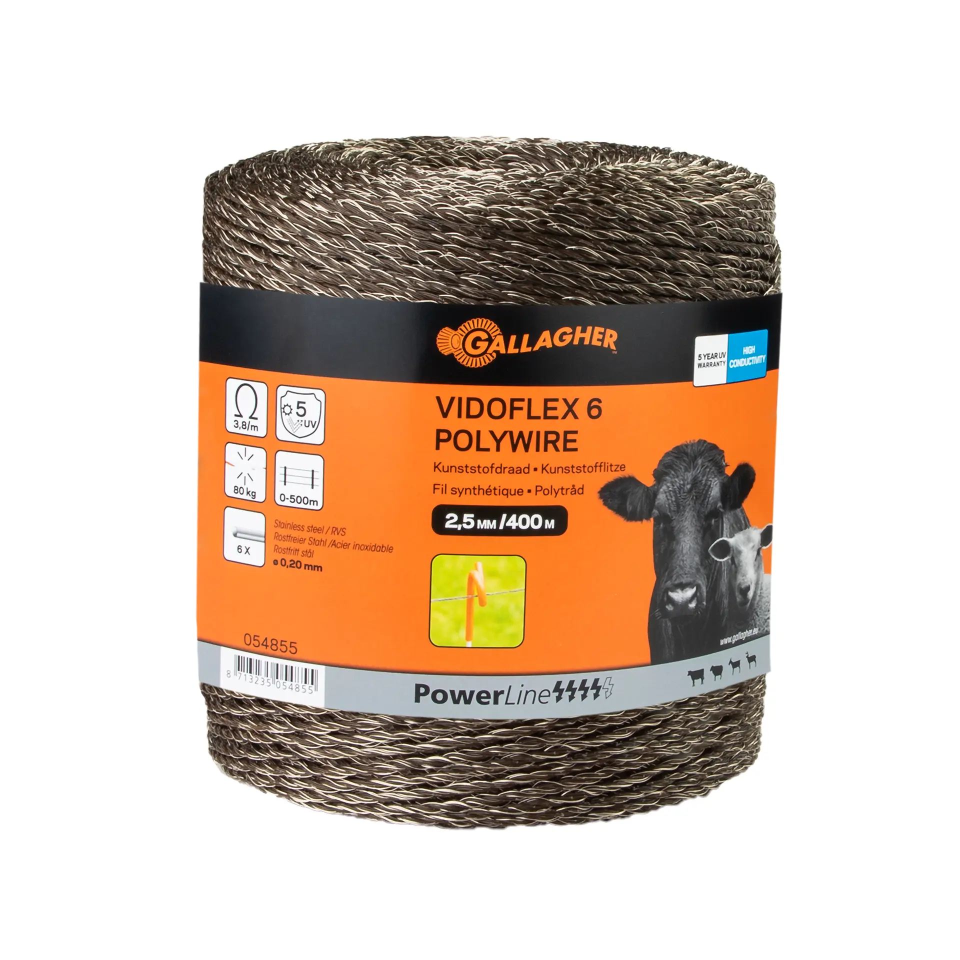 Gallagher Vidoflex 6 Powerline (terra, 400 meter)