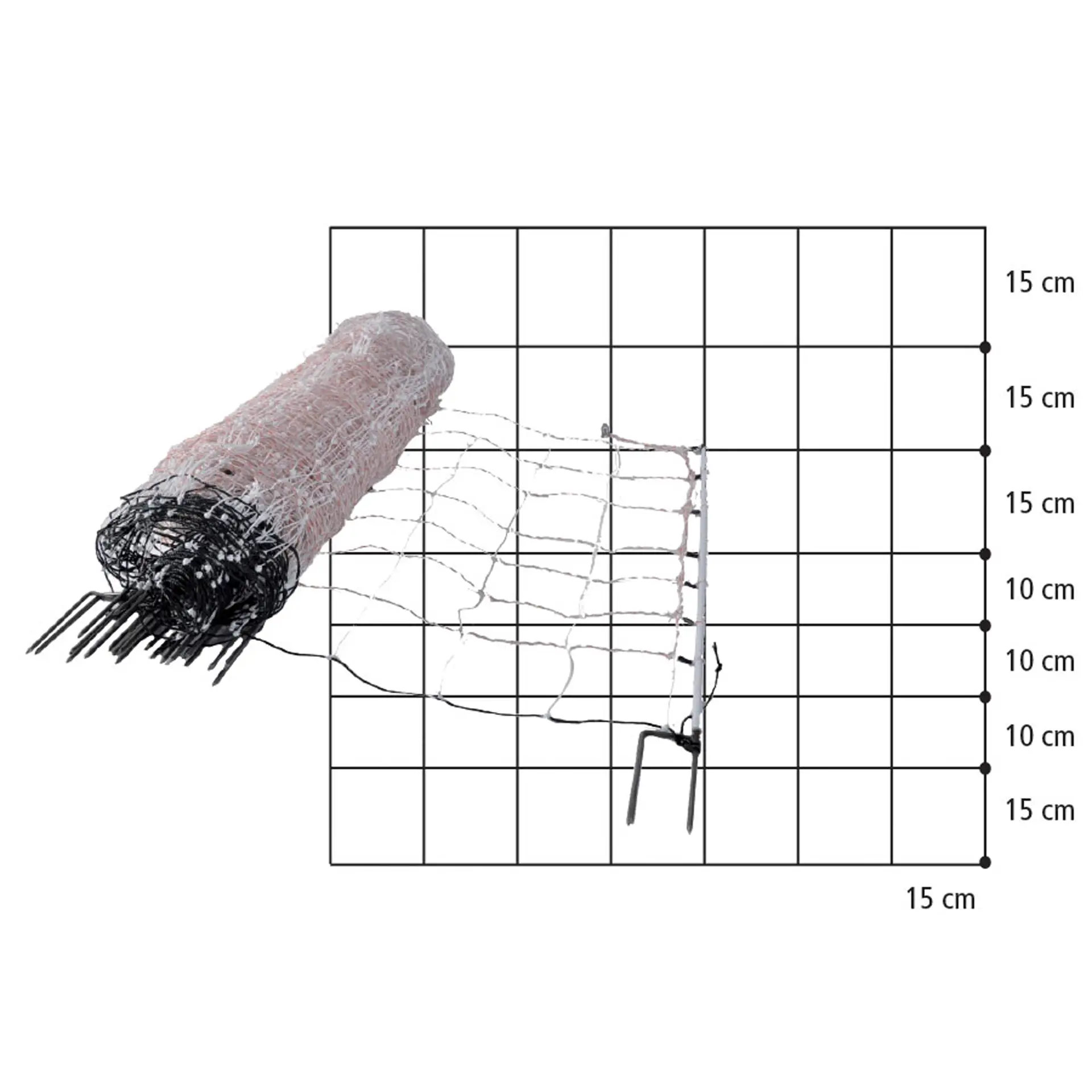 Gallagher Turbonet, wit, 90cm, 50m (dubbele pen)