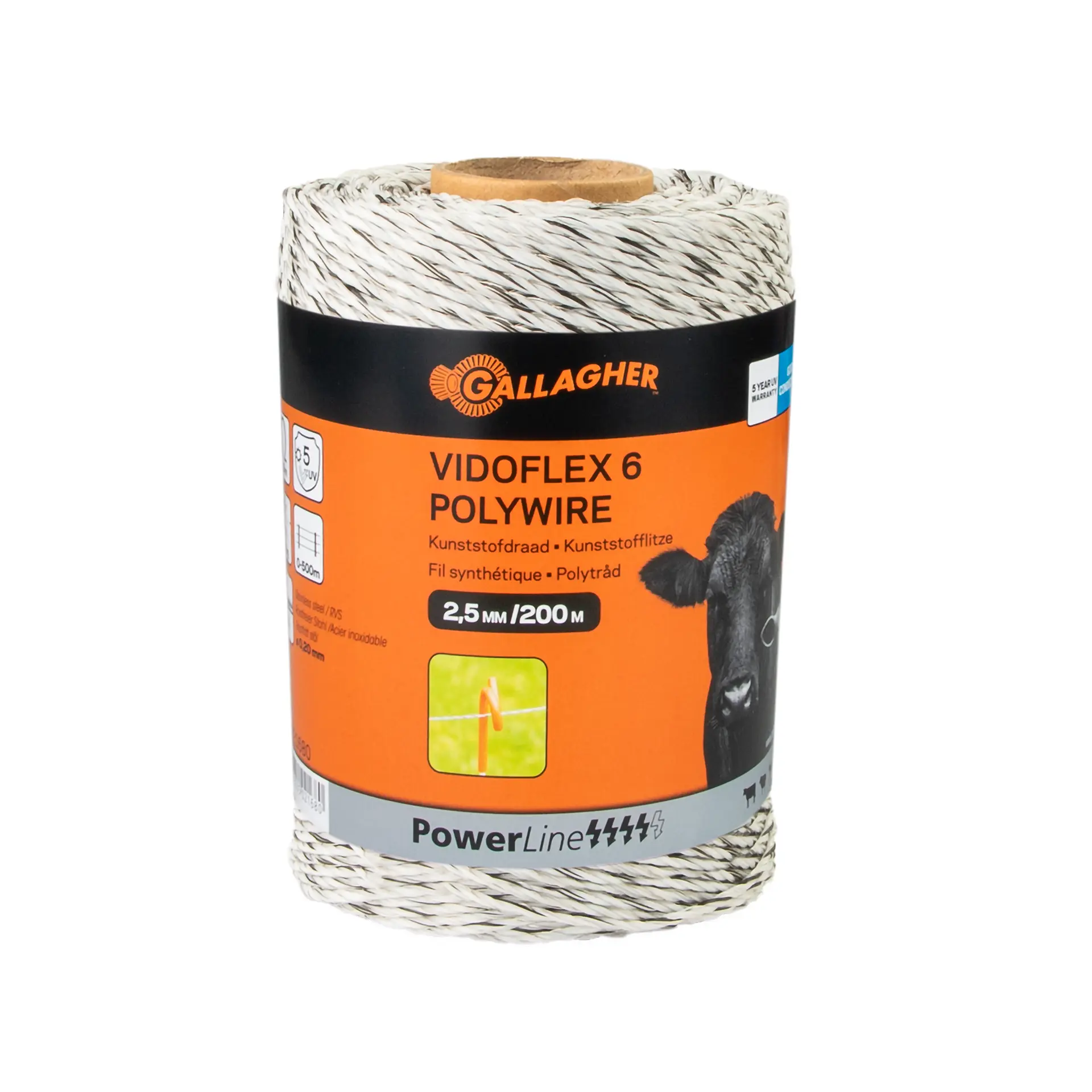 Gallagher Vidoflex 6 Powerline (wit, 200 meter)