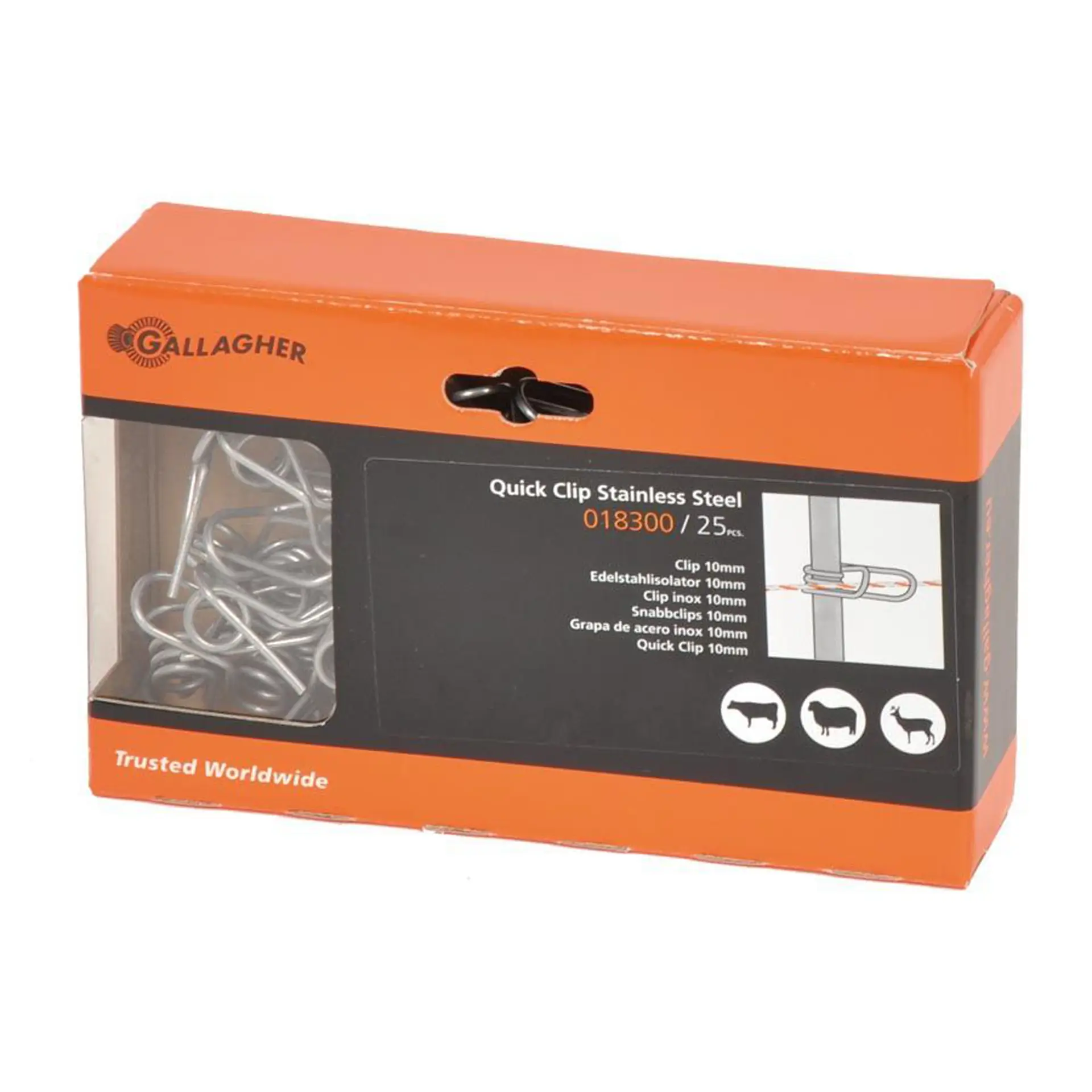 Gallagher Clip voor glasfiber paal (ø 10mm, 25 stuks)