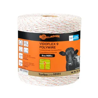 Gallagher Vidoflex 9 TurboLine (wit, 400 meter)