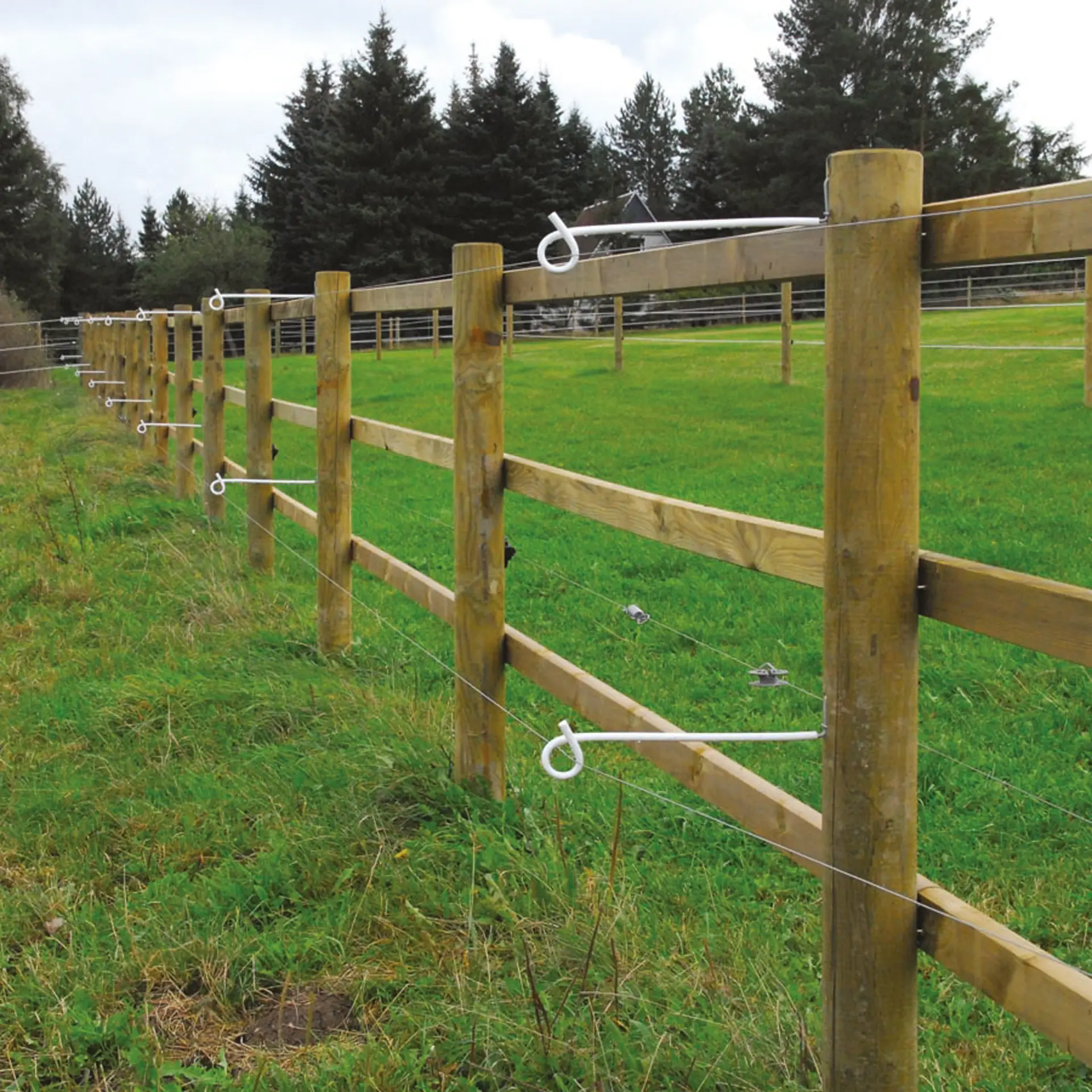 Afstandisolator krulstaart hout 40cm