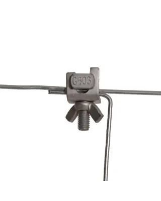 Draadklem gebogen met vleugelmoer