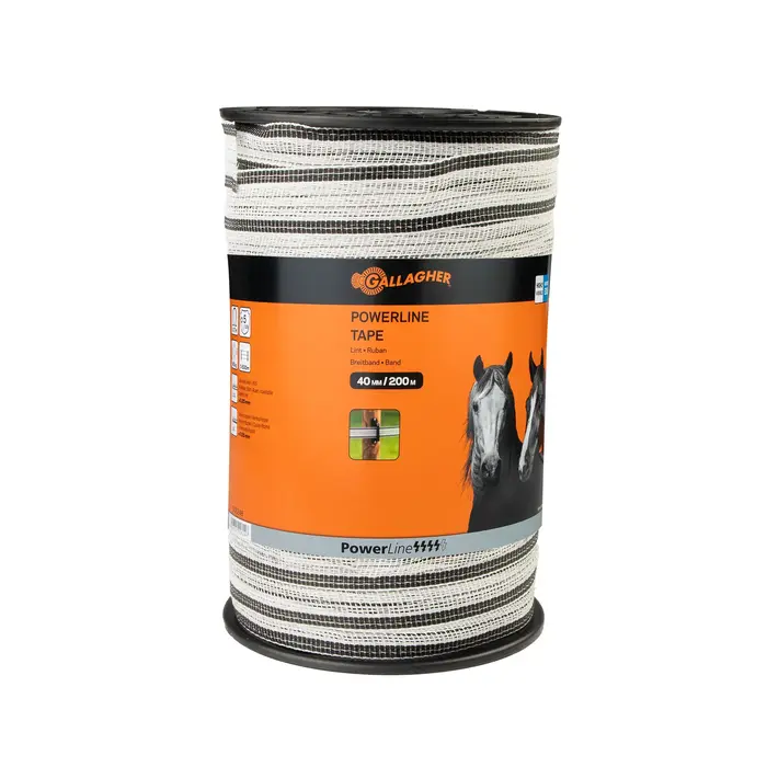 Gallagher PowerLine lint 40 mm (wit, 200 meter)