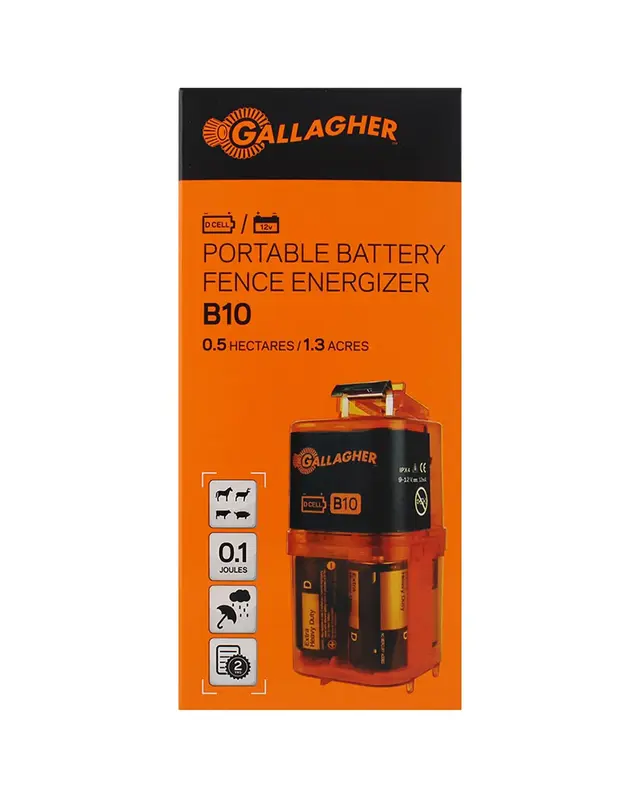 B10 batterij schrikdraadapparaat (0,1J - 9V/12V)