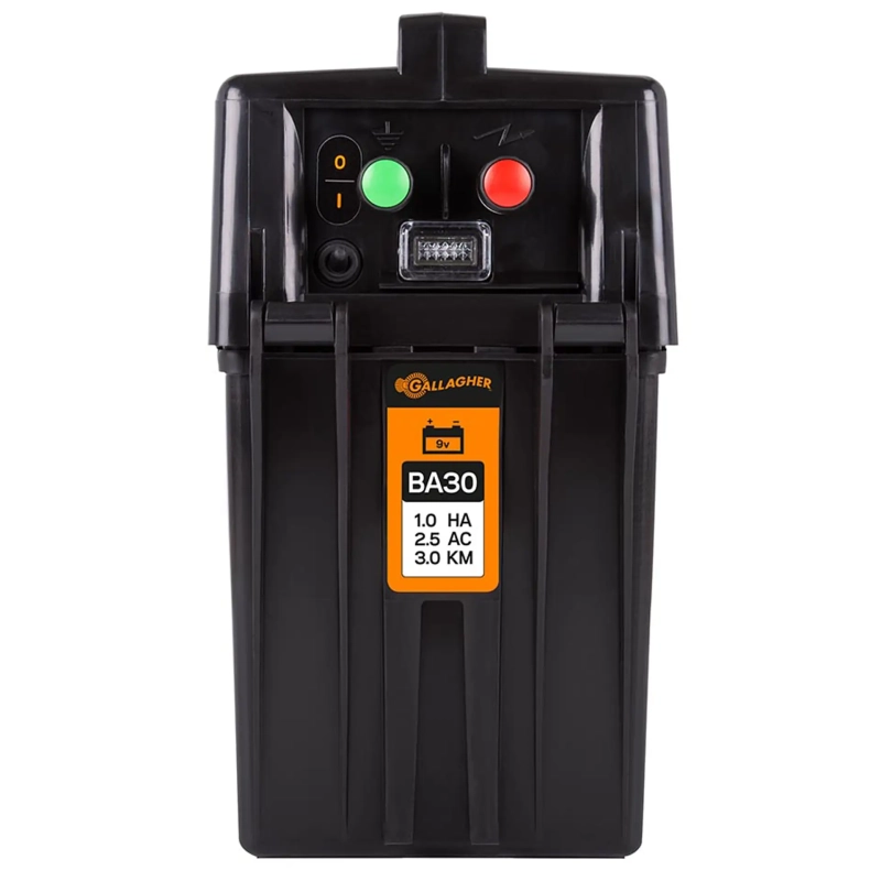 BA30 9V batterij schrikdraadapparaat (0,25J - 9V/12V) met gratis 55Ah batterij