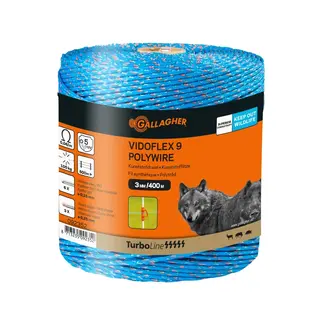 Gallagher Vidoflex 9 TurboLine (blauw, 400 meter)