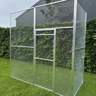 Pluverdi Kippenren aluminium 300x200x200 cm.