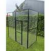 Kippenren aluminium zwart 300x200x200 cm.