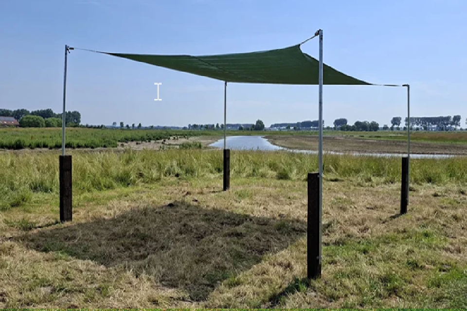 NEW!! Sterk schaduwnet 6.00 x 6.00 mtr.