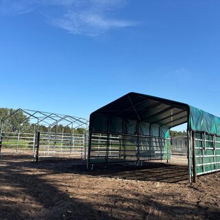 Animal Fences Mobiele schuilstal 720x400x290 cm - incl. dakzeil
