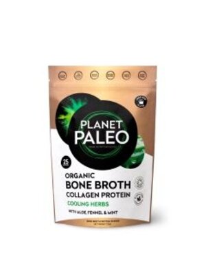 Planet Paleo Organic Bone Broth Collagen Protein Cooling Herbs