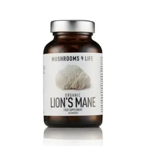 Mushrooms4Life Lion's Mane Paddenstoelen Capsules Bio