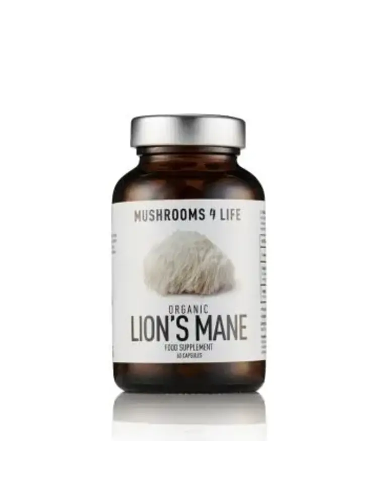 Mushrooms4Life Mushrooms4Life Lion's Mane Paddenstoelen Capsules Bio