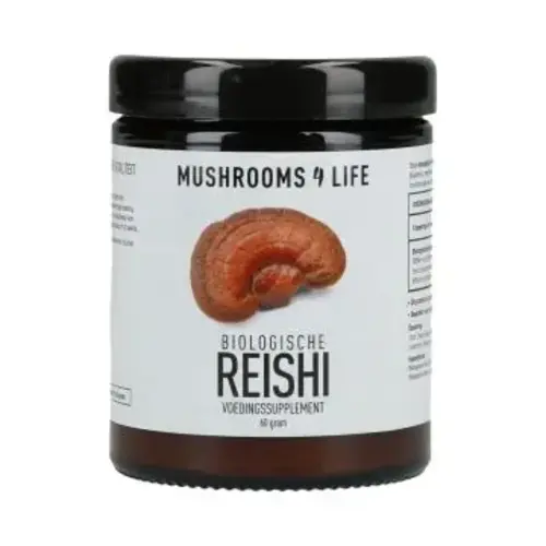 Mushrooms4Life Reishi Paddenstoelen Poeder Bio