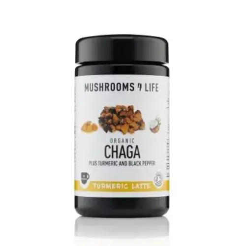 Mushrooms4Life Chaga Kurkuma Paddenstoelen Latte