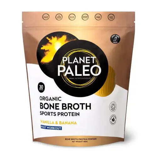 Planet Paleo Organic Bone Broth Sports Protein Vanilla & Banana