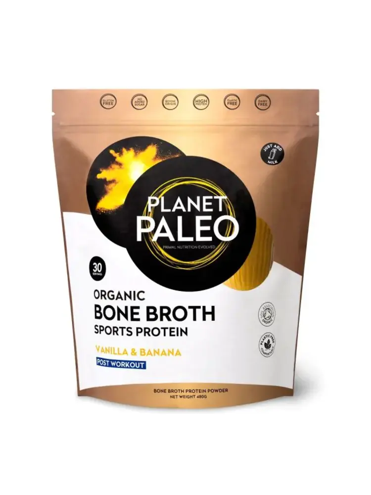 Planet Paleo Planet Paleo Organic Bone Broth Sports Protein Vanilla & Banana
