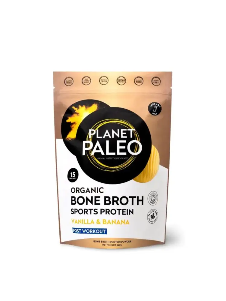 Planet Paleo Planet Paleo Organic Bone Broth Sports Protein Vanilla & Banana