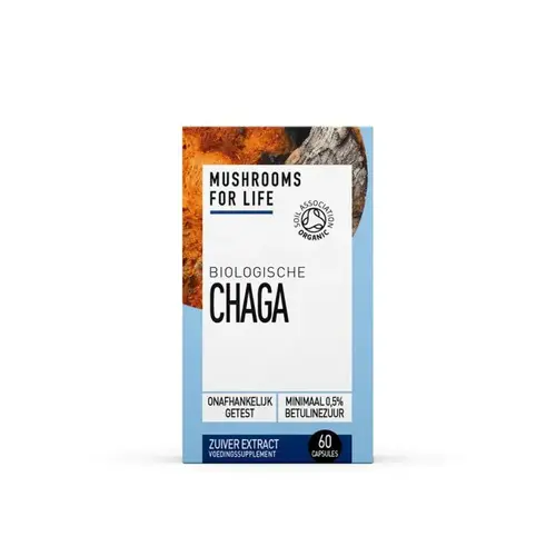 Mushrooms4Life Chaga Paddenstoelen Capsules Bio
