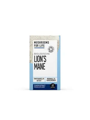 Mushrooms For Life Lion's Mane Paddenstoelen Capsules Bio