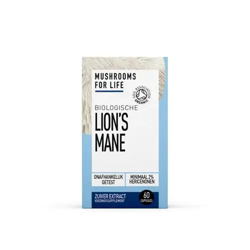 Mushrooms4Life Lion's Mane Paddenstoelen Capsules Bio