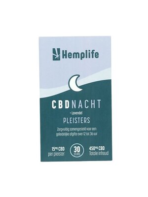 Hemplife Hemplife CBD Nacht Pleisters 15 mg (30st)