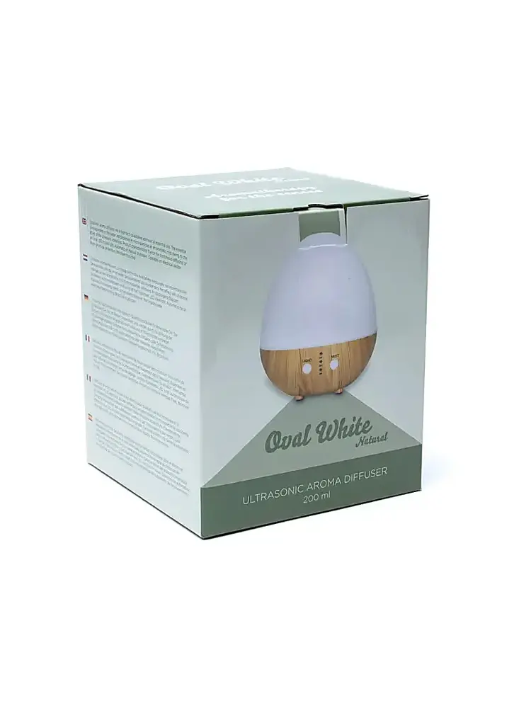Aroma diffuser Oval white naturel USB 200 ml